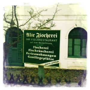 Werbung für die Alte Fischerei in Altenhof - Brandenburg